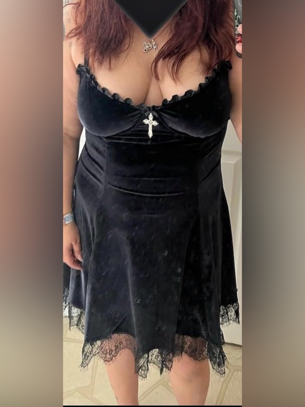 Dolls Kill blind faith velvet dress by widow size XL NWT! - Picture 7 of 8